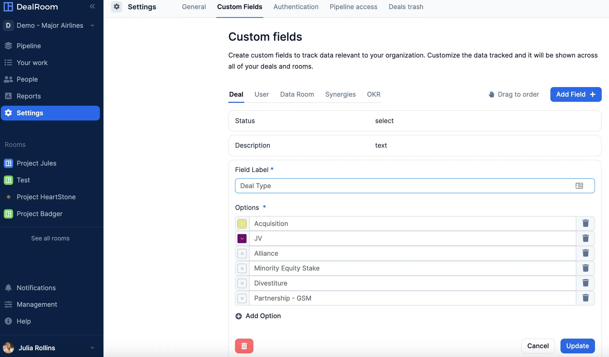 Colored Labels for Select Fields